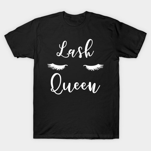 Lash Queen - Eyelash Beauty Promotion T-Shirt by JPDesigns